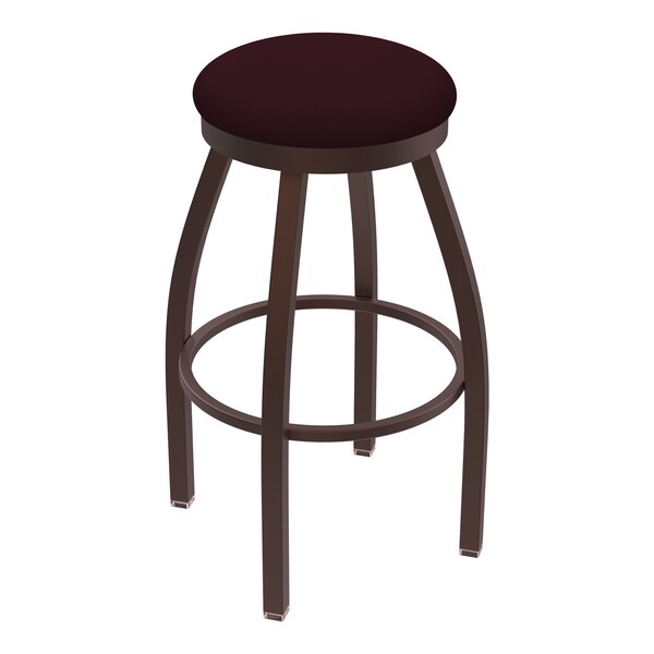 25" Swivel Counter Stool, Bronze Finish, Canter Bordeaux Seat
